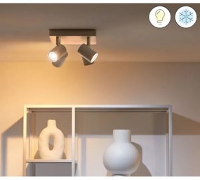 WiZ - LED RGBW Stmievateľné bodové svietidlo IMAGEO 4xGU10/4,9W/230V biela Wi-Fi