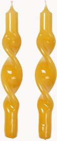 Ručne vyrobené kužeľovité sviečky Twist, 2 ks