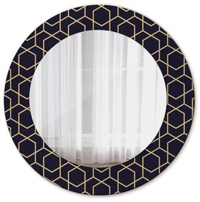 Okrúhle ozdobné zrkadlo Abstraktný geometrický fi 50 cm
