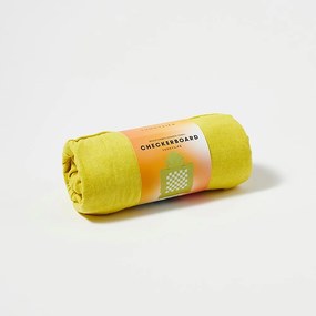 Žltá detská plážová osuška s kapucňou Sunnylife Checkerboard, 3-6 rokov