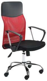 Kancelářská židle FULL na kolečkách červená/černá