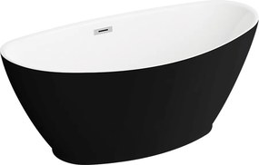 Polimat Akrylátová voľne stojaca vaňa Mango 150x75 POLIMAT-Rozmery: 150x75, POLIMAT-Farba vane: Biela / čierna mat