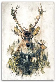 Gario Obraz na plátne Umelecký jeleň Rozmery: 40 x 60 cm