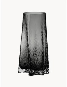 Ručne fúkaná sklenená váza so štruktúrovaným povrchom v rôznych veľkostiach, Gry, V 30 cm
