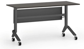 Mobilný stôl PRIMO MOVE, 140x60 cm, čierna podnož, wenge