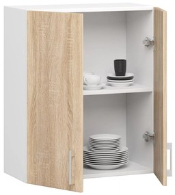 Kuchynská závesná skrinka Š 60cm D2 H720 Artus biela/sonoma