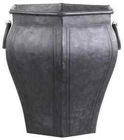 Dekoračný plechový antik kvetináč s uchami - 26*24*30 cm