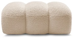 Béžová podnožka z textílie buklé Hippolyte – Bobochic Paris