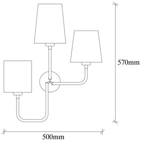 Nástenná lampa Catal čierna