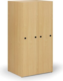 Veľkokapacitná skriňa s výsuvnými regálmi, 989 × 846 × 2000 mm, buk