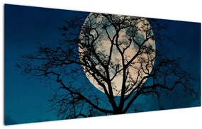 Obraz stromu so splnom (120x50 cm)