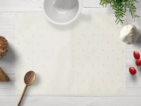 Biante Teflónové prestieranie na stôl TF-017 Obdĺžničky - lesklé smotanové 30x40 cm
