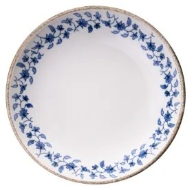 Sada jedálenského riadu 18 ks, biela/modrá, porcelán