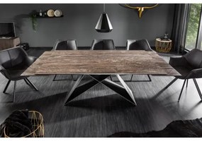 Rozkladací jedálenský stôl 39561 180/260 x 90cm Rust Look Ceramik  - Komfort-nábytok
