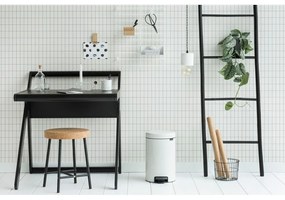 Biely nášľapný oceľový odpadkový kôš 12 l NewIcon – Brabantia