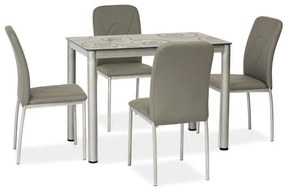 Jedálenský stôl 100 cm Damion (sivá + sivá) (pre 4 osoby). Akcia -12%. Vlastná spoľahlivá doprava až k Vám domov. 1050085