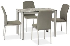 Jedálenský stôl 100 cm Damion (sivá + sivá) (pre 4 osoby). Vlastná spoľahlivá doprava až k Vám domov. 1050085