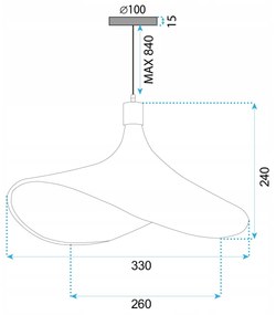 Toolight Toolight, bambusové závesné svietidlo 30cm 1xE27 APP1642-1CP, prírodná hnedá-čierna, OSW-05140
