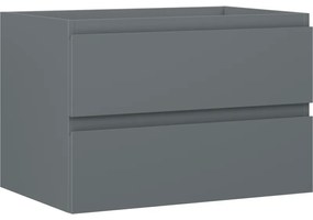 Mexen Orio, kúpeľňová skrinka 70 cm, 2 zásuvky, grafitová matná, 91A10-07047-2-BFF66