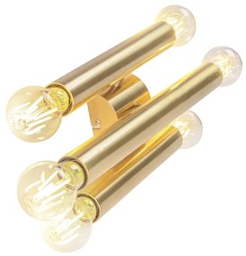 Vintage nástenná lampa zlatá 6-svetlo - Tubi