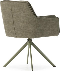 Zelené čalúnené jedálenské kreslá v súprave 2 ks Keiko – Marckeric