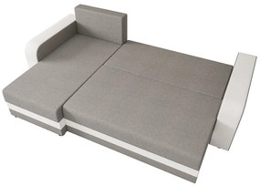 Expedo Rohová rozkládacia sedačka WELTA, 235x85x139, čierná/šedá, mikrofáze04/10