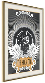 Artgeist Plagát - The Rock Dog [Poster] Veľkosť: 20x30, Verzia: Zlatý rám s passe-partout