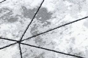 Koberec COZY Polygons, geometrický - sivý