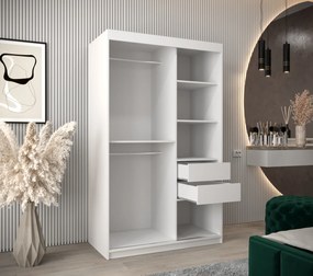 Šatníková skriňa 120 cm Mokka (biela). Akcia -21%. Vlastná spoľahlivá doprava až k Vám domov. 1126024