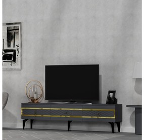 TV stolík/skrinka Vadiki 2 (antracit + zlatá) . Vlastná spoľahlivá doprava až k Vám domov. 1095401