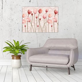 Obraz - Ružové tulipány (70x50 cm)