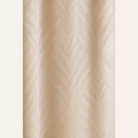 Krémový zamatový záves so zavesením na strieborné kruhy 140 x 280 cm