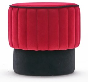 Taburet Rose Puf Red