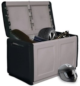 ArtPlast Plastový odkladací box s vekom na náradie, 1380x570x530 mm, sivý