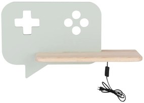 Candellux CONSOLE Nástenné svietidlo 5W LED IQ KIDS WITH CABLE, SWITCH AND PLUG MINT 21-84453
