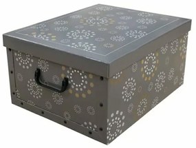 Compactor Skladacia úložná krabica Ring, 50 x 40 x 25 cm, sivá