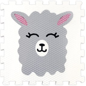 Penová podlaha na zem do detskej izby 16 dielov HNEDO-SIVÁ