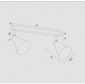 Argon 7149 - Bodové svietidlo LUCINDA 2xE14/7W/230V zlatá