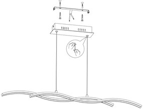 Eglo 96103 - LED luster LASANA 2 2xLED/9W/230V