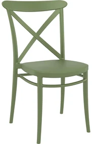 CROSS záhradná stolička bez podrúčok olive green
