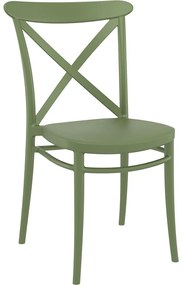 CROSS záhradná stolička bez podrúčok olive green