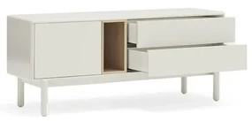 Krémovobiely TV stolík 140x56x40 cm Corvo – Teulat