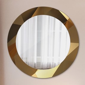 Okrúhle ozdobné zrkadlo Abstrakcia zlata fi 60 cm