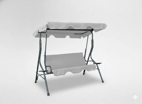 Garden Line ZÁHRADNÁ HOJDAČKA 170 x 110 x 153 cm ŠEDÁ BEZ OPIERKY NA NOHY. S DRŽIAKOM NA POHÁRE