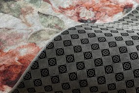 Protišmykový behúň LOTUS BOUQUET 52900 kvety béžový / ružový