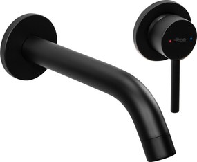 Rea Owen, umývadlová batéria pod omietku + BOX montážny systém, čierna matná, REA-B5332