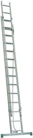 ALVE Rebrík hliníkový dvojdielny výsuvný s lanom 7316 PROFI EUROSTYL
