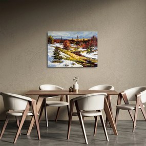 Sklenený obraz - Príchod jari (70x50 cm)