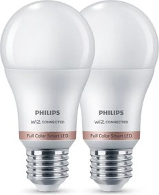 SADA 2x stmievateľné RGB LED žiarovky Philips SMART A60 E27/8,5W/230V 2200-6500K + diaľkové ovládanie