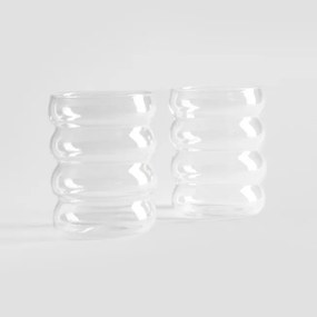 Sada dvoch pohárov BUBBLY priesvitné 739231 360 ml